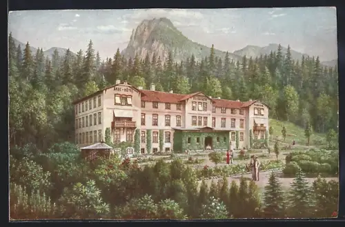 Künstler-AK Bad Aussee, Salzkammergut, Bade-Hotel Elisabeth
