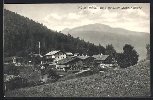 AK Bad Gastein, Café-Restaurant Grüner Baum im Kötschachtal