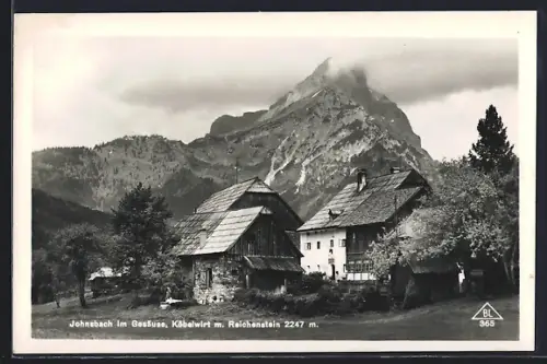 AK Johnsbach im Gesäuse, Gasthaus Köbelwirt mit Reichenstein