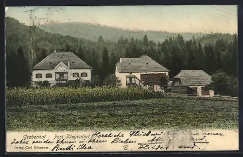 AK Klagenfurt, Grabenhof, Ortspartie