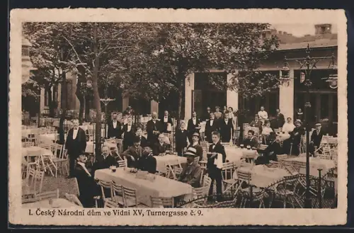 AK Wien, Cesky Narodni dum ve Vidni XV. Turnergasse 9, Gartenlokal
