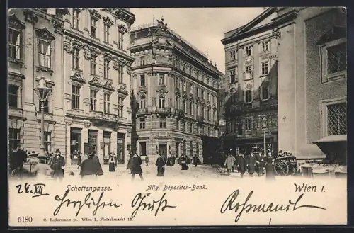 AK Wien, Schottengasse 1, Allg. Depositen-Bank