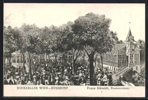 AK Wien-Nussdorf, Gasthaus Bockkeller Franz Schmidt