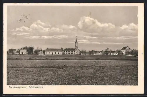 AK Deutschgoritz /Steiermark, Ortspartie mit Kapelle
