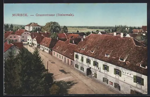 AK Mureck /Steiermark, Grazerstrasse mit Gasthof Heinrich