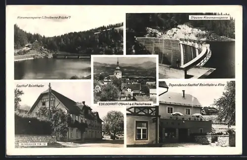 AK Edelschrott an der Packstrasse, Gasthof Reinthaler, Stausee Hierzmannsperre