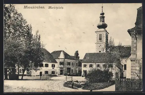 AK Mooskirchen, Marktplatz mit Kirche