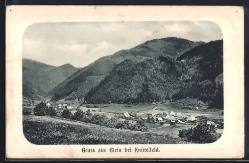 AK St. Margarethen bei Knittelfeld, Gruss aus Glein, Teilansicht mit Bergen