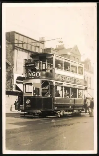 Fotografie M. J. O`Connor, englische Strassenbahn Newcastel, Fahrtziel Scotswood Rdge.