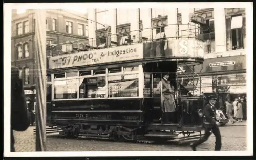 Fotografie englische Strassenbahn, Conventry Corporation Transport with open Top