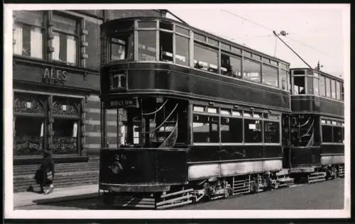 Fotografie englische Strassenbahn Linie T, Fahrtziel Bolton