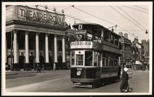 Fotografie Ansicht Nottingham, englische Strassenbahn Linie D, Fahrtziel Bulwell