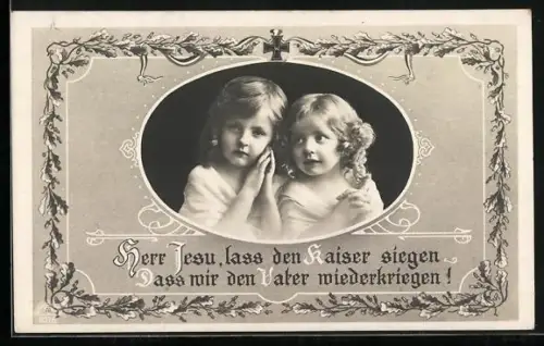 AK Herr Jesu, lass den Kaiser siegen..., betende Kinder