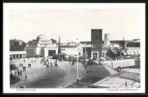 AK Düsseldorf, Gesolei mit Rheinstrasse, Ausstellung