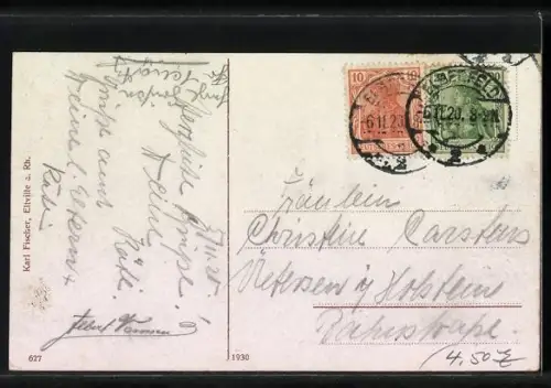 AK Elberfeld, Rathaus und Neumarkt, Strassenbahn