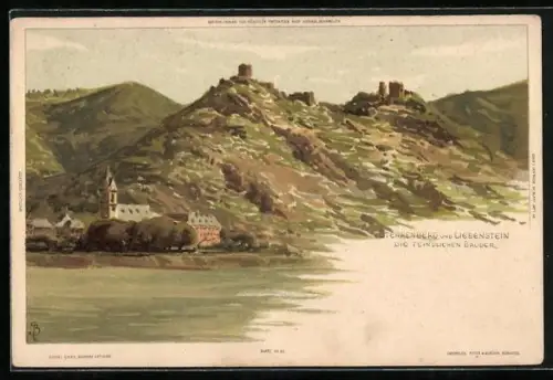 Künstler-AK Carl Biese: Sterrenberg und Liebenstein, die feindlichen Brüder