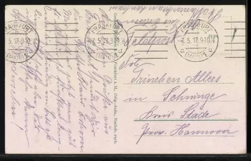 AK Frankfurt a. M., Die Hauptwache aus der Vogelschau