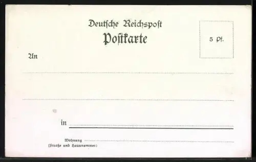 Lithographie Hamburg, Allgemeine Gartenbau-Ausstellung 1897, Thor am Holstenplatz