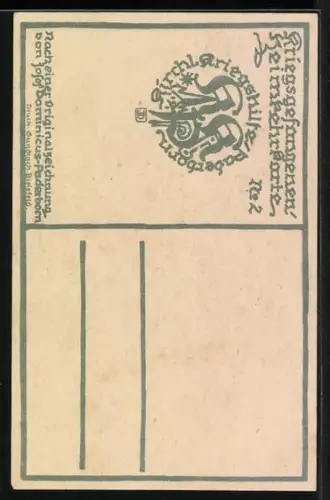 Künstler-AK Auf der Heimfahrt, Kriegsgefangener mit seinem Akkordeon in einem Zugabteil