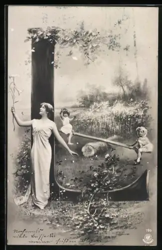 AK Kinder auf einer Wippe im Buchstaben L