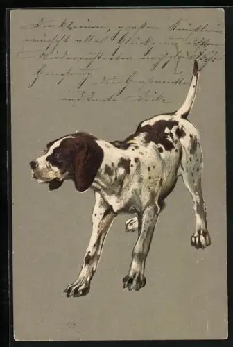 AK Zögerlich zurückweichender Jagdhund