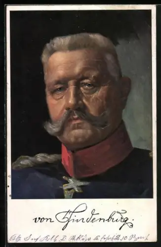 AK Generalfeldmarschall Paul von Hindenburg in Uniform