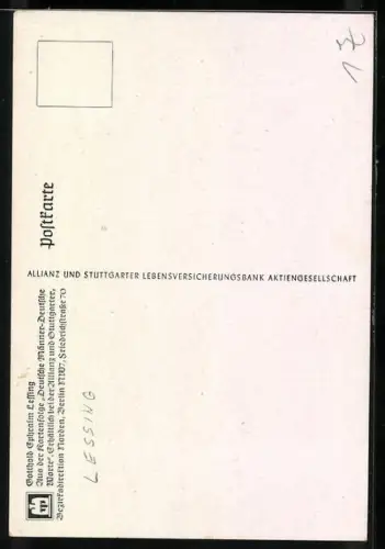 AK Portrait von Gotthold Ephraim Lessing