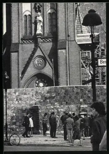 AK Berlin, Grenze Bernauer Strasse, Versöhnungskirche