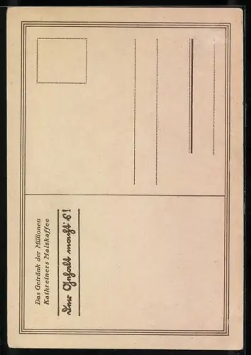 AK Junges Mädchen trinkt am liebsten Kathreiners Malzkaffee