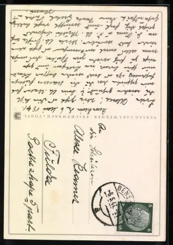 Künstler-AK Ilse Wende-Lungershausen: musizierendes Mädchen und Hund