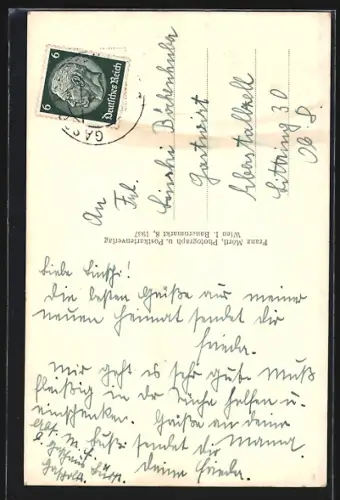 AK Gaspoltshofen /O.-Ö., Strassenpartie mit Kirche