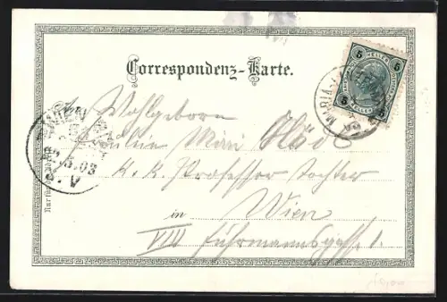 AK Maria Lanzendorf, Ortspartie mit Kirche