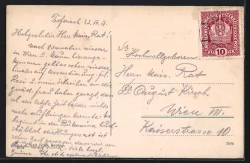 AK Trofaiach, Teilansicht mit Reichenstein, Griesmauer und Trenchtling vom Kulm