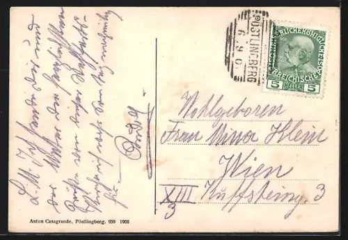 AK Linz a. d. Donau, Pöstlingberg mit Kirche