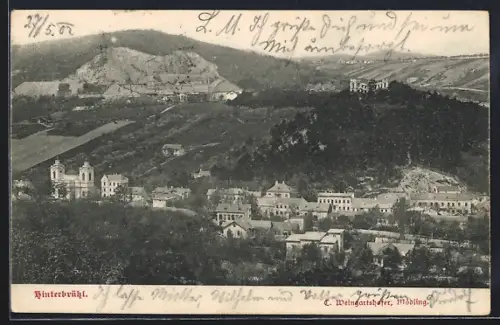 AK Hinterbrühl, Teilansicht mit Kirche