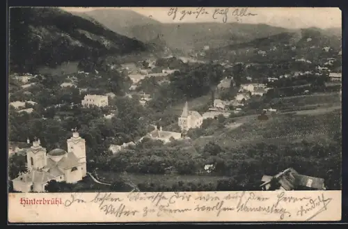 AK Hinterbrühl, Teilansicht mit Kirche