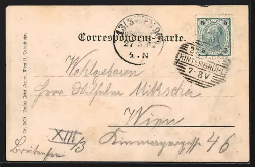 AK Hinterbrühl, Teilansicht mit Kirche