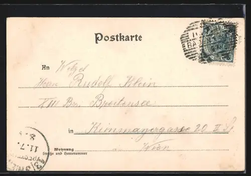 AK Baden, Caféschank, Capelle Maria Hilf im Helenenthal