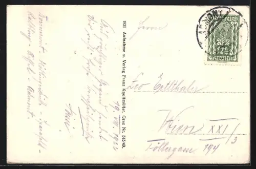 AK Admont, Kirche mit Sparafeld und Reichenstein