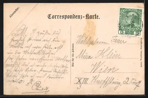 AK Sonntagberg, Panorama mit Kirche