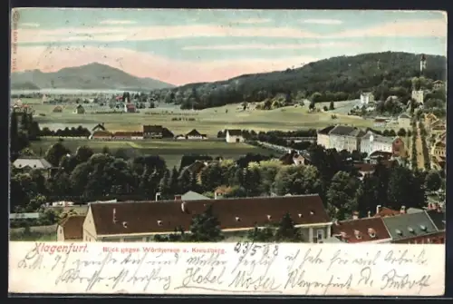 AK Klagenfurt, Blick gegen Wörthersee und Kreuzberg