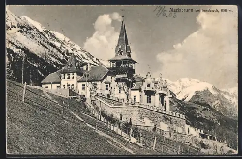 AK Innsbruck, Hungerburgbahn und Hotel Mariabrunn