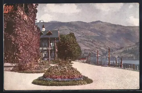 AK Zell am See, Vor dem Hotel Elisabeth
