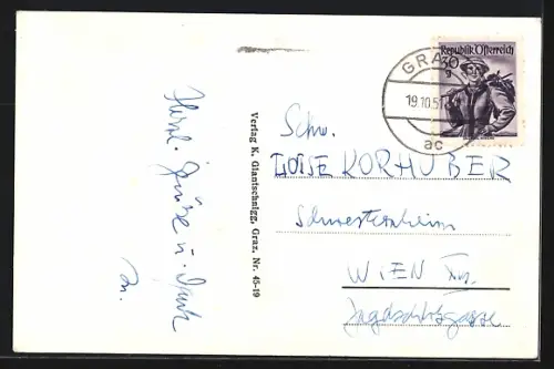 AK Judendorf-Strassengel, Teilansicht mit Kirche