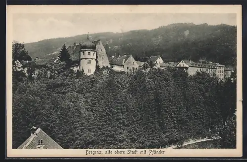 AK Bregenz, Alte obere Stadt mit Pfänder