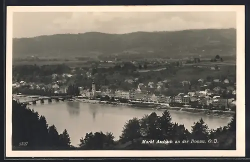 AK Aschach an der Donau, Teilansicht mit Kirche