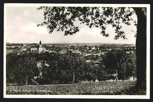 AK Maria Adlwang /Oberdonau, Ortsansicht von einer Anhöhe aus