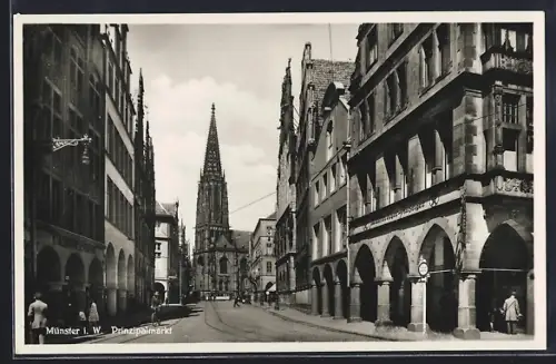 AK Münster i.W., Prinzipalmarkt, Rathaus