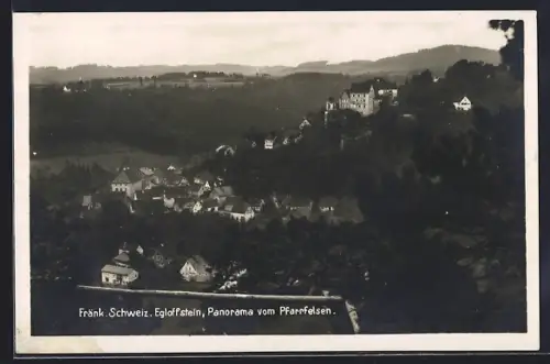 AK Egloffstein /Fränk. Schweiz, Panorama vom Pfarrfelsen