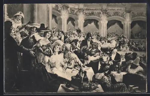 AK München, Rathauskeller, Carneval, Ball